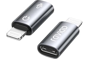 RAVIAD Adaptador de Micrófono USB C a Lightning 2Pack, Adaptador Lightning Macho a USB C Hembra para Micrófono Lavalier Inalámbrico para iPhone, No para Auriculares y Datos