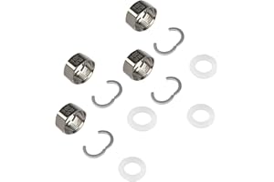 TOOLKNIGHT 4 Stück Anschluss-Set Edelstahlwellrohr Verschraubung, Anschluss Set DN16-3/4'' für Edelstahl Wellrohr, 3/4 Zoll Verschraubung für Wellrohr DN16, für Solarleitung und Sanitä