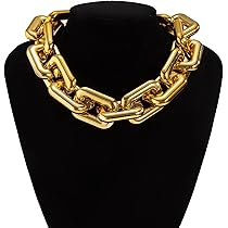 Collana Girocollo Punk In Acciaio - Catena Spessa Stile Hip Hop, Colore Oro, Chiusura A Moschettone - Foto 3