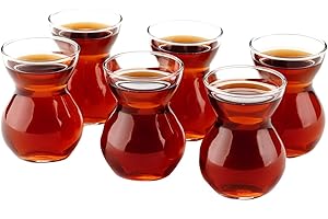 GOSOYO Bicchieri da Tè Turchi (6 pezzi), Tazze da Tè Arabo Persiane e Bicchieri da Degustazione di Whisky (145 ml/5oz)