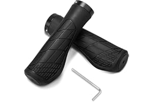 TEOKANTZ 1 Paio Manopole Ergonomiche per Bicicletta, Manopole Bici 22mm, Manopole MTB con Cacciavite Esagonale