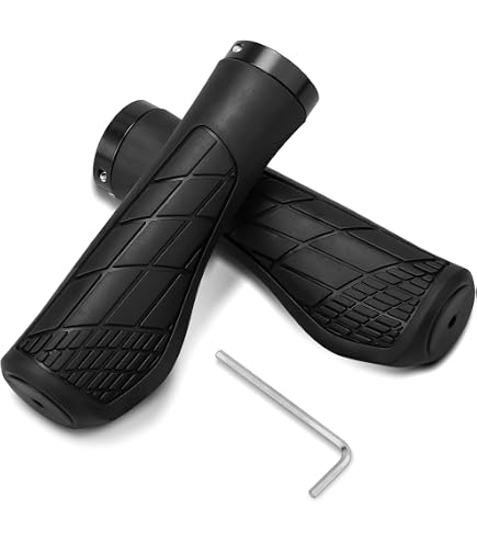 LEXICANMHS Fahrradgriffe 22,2 mm, ergonomisch, 1 Paar mit lenkerstopfen