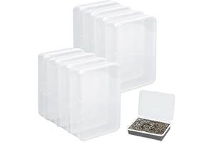 GUDALEA 8 Pièces Boîtes De Rangement Pour Cartes De Jeu, Boîtes De Cartes En Plastique Transparent, Boîtes De Jeu Vides Pour Perles, Bijoux Et Fournitures D'artisanat, 10.5x7.6x2.5cm