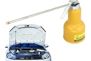 Vigcebit Engine Oil Dispenser Can, Lubrication Hand Sprayer, High Pressure Manual Pump with Long Flex Spout, Lube Dispenser Oiler Can, Can Bottle for, Bikes & Machines