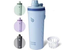 BOTTLEBOTTLE BOTTLE BOTTLE Stainless Steel Protein Shaker Bottle with Handle for Men and Women 770ml(26oz) Insulated Metal Gym Water Bottles for Protein Powder(blue)