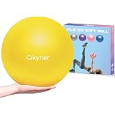 Cikyner Soft Pilates Ball, Small Exercise Ball 23-25cm Mini Gymnastics Ball with Inflatable Straw Suitable for Pilates, Yoga,