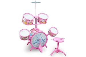 SZJYMY Children's Jazz Drum Set Percussion Instrument Children's MusicalInstrument Set Education Percussion Music Stimulates Children's Creativity Children's Drum Set Suitable for Boys and Girls aged 3-4