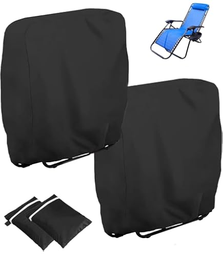 Copertura Impermeabile Per Sedia Da Spiaggia LAMUNI - Tessuto Oxford 420D, Antivento, Anti-UV, 165x100x165 Cm