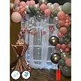 Hemito Bride To Be Decoration Set Combo/bachelorette party decoration 72 Pcs Bride To Be Decoration White Net Curtains LED Metallic Balloons For Cabana Tent Decoration (Pink Silver White Curtain)