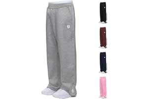 GENERISCH Jogginghose Herren Baggy Sweatpants Breite Baumwolle Sporthose Lang Trainingshose Elastische Taille mit Taschen und Kodelzug Herbst Winter Warme Bequem Männer Sweathose Laufen Joggen Freizeithose