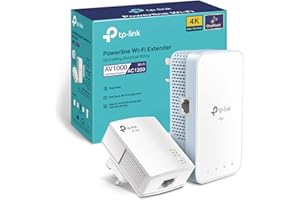 TP-Link AV1000 Gigabit Powerline ac Wi-Fi Kit, up to 1200 Mbps Wi-Fi speed, TP-Link OneMesh, Broadband/Wi-Fi Extender, Wi-Fi Booster/Hotspot, No Configuration Required, UK Plug (TL-WPA7517 KIT V2)