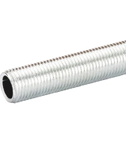 Tube Fileté Aluminium Blanc M10 X 1 - 20 Cm - Pour Luminaires Et Installations DIY