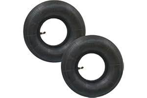 HONGFUFU 2 Pieces of 4.10/3.50-4" Heavy Duty Replacement Tire Inner Tube with TR-87 Bent Valve Stem for Wheelbarrows, Hand Trucks, Lawn Mowers