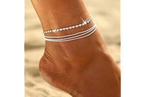 Ushiny - Cavigliera da spiaggia con perline in cristallo, accessorio per donne e ragazze