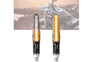 Clignotant LED Moto, Indicateurs de Tournage de Moto 12V, Clignotants Moto Flowing Mode, Moto 12 LED Clignotants Lumières, Voyant Circulant de Moto, pour Moto Scooter Quad Cruiser Off Road, 2 Pièces