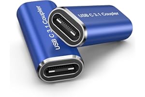 ANDTOBO USB C żeński to żeńskiego adaptera, 2 Pack USB C 3.1 żeński do żeńskiego adaptera Coupler, Obsługuje Magsafe Charging i Fast Charging 100W & Transfer danych Przedłużenie złącza dla urządzeń USB-C