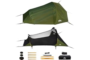 Night Cat Camping Hängmatta Tält: 1 Person Platt Botten Hängmatta med Myggnät Vattentätt för Bivouac Vandring Trädgård