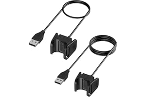 VANCLE Ladekabel Kompatibel mit Fitbit Charge 3/Fitbit Charge 4 Ladegerät, USB Ladestation für Fitbit Charge 3/Charge 4 (53cm+92cm)