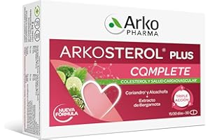 Arkopharma Arkosterol Plus Complete, Contribuye a mantener niveles normales de colesterol y a proteger las células frente al daño oxidativo, Coriandro, Alcachofa, Vitamina E, Complemento alimenticio