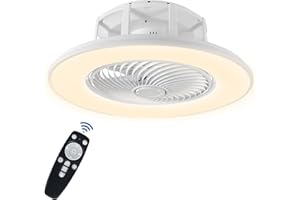 ‎FROADP Froadp 90W Deckenventilator mit Beleuchtung, LED Deckenleuchte Ventilator Leise mit Fernbedienung, 8 Flügeln Decken Ventilatoren Lampe, Lüfterlicht für Wohnimmer Schlafzimmer Esszimmer