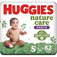 Huggies Nature Care Pants, Small Size Diaper Pants, 82 Count, Baby