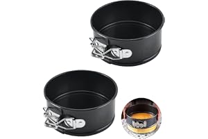 SPLEND 2 stycken minifjäderformade små kakformar rund 11 cm tårtform non-stick beläggning kolstål liten bakform, används för