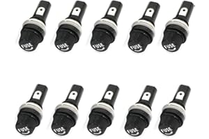 MOVILIDEAS 10x Portafusible aereo para fusibles de Cristal y ceramicos 5x20mm Portafusibles (Cristal Panel)