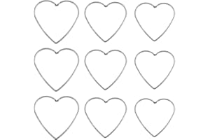 WARMHM 9 STK Herz Draht Kranz Rahmen, Metall Herz Traumfänger Kranz Floral Makramee Ring Creolen Traumfänger Machen Zubehör für DIY Blumen