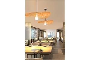 KONTARBOOR Suspension luminaire Bohème en corde, couleur Beige 40 x12 cm.Luminaire d'intérieur