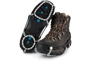 YAKTRAX DIAMOND Grip Chains Heavy Duty Traction Hiking Cleats, Durable TIG Welded Links, Provides Traction In Ice & Snow, Black