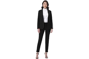 Gowjog Hosenanzüge für Damen Business Modern Slim Fit Anzug Set Langarm Elegant Blazer Mit Outfit für Office