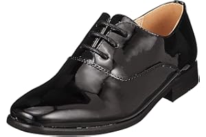 Goor Boys Patent Leather Lace-Up Oxford Tie Dress Shoes