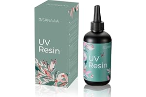 SANAAA Resina UV 200g Indurimento di Un Minuto Resina UV Trasparente di tipo duro a polimerizzazione rapida per sigillo, bicchiere, penna, orecchino fai-da-te Creazione di gioielli con ciondolo