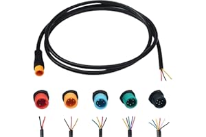 baluoqi Verlängerungskabel 2Pin/3Pin/4Pin/5Pin/6Pin wasserdichter Stecker mit einem einzelnen Stecker DIY Ebike Linie für elektrisches Fahrrad Licht/Gas/Ebrake/Anzeige Ebike Teile