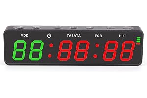 Gymtimer, Träningsintervalltimer Stoppur Nedräkning Stor Digital Väggklocka, Stor LED Display Väggklocka, Digital Timer för Fitness Hem Garage Boxning Utomhussport