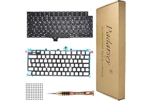 Pardarsey Ersatz Hintergrundbeleuchtung Deutsch QWERTZ Tastatur Kompatibel für MacBook Pro 14" A2442, 16" A2485 2021 Jahr Tastatur + Schrauben + Schraubendreher
