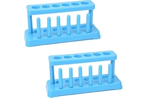 Niuhong 2 Pcs Röhrchen Halter Zentrifuge Röhren-Halter Reagenzglas-Halter Reagenzglasgestell 6 Löcher Reagenzglas Halterung Reagenzgläsern Reagenzgläser Halter Kreative Wissenschaftliche Experimente