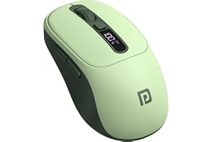Portronics Toad 9 Wireless Bluetooth Mouse with Dual Wireless (BT + 2.4 GHz), Smart LED Display, Rechargeable Battery, Forward & Back Button, Multi-Device Pair, Upto 4800 Dpi Sensitivity(Green)