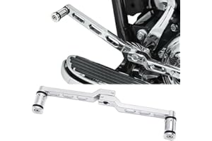 ‎DREAMSEEK Dreamseek Motorrad Schalthebel + Schaltrasten für Harley FL Softail/Touring Electra Glide Road King Road Glide FLHX Street Glide/Tri Glide Trikes Fersenzeh Schaltgestänge Pedale Trimm (Chrom)