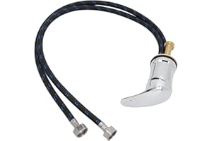 WEIKEYA Robinet de Mélange Professionnel Sécurisé pour Salon de Coiffure, Tuyau de Shampooing à Débit Continu avec Bec Anti-Fuites