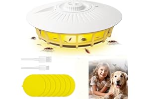 Pulgas Eliminar Casa, Afenau Lámpara Antipulgas con 7 Almohadillas Adhesivas, 4 Modos de luz Trampa Mata Pulgas Hogar, Trampa para Pulgas para La Sala de Estar, Cocina, Dormitorio