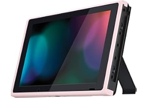 eXtremeRate Cover Scocca Frontale Ricambio per Nintendo Switch Console Cornice Anteriore Shell DIY Ricambio per Nintendo Switch con Tasti Accensione Pulsante Volume Su Giù-Rosa