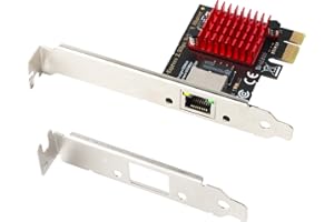 Buitrea Carte Réseau PCIe 2,5 Gigabit, Puce Realtek RTL8125B, 2500/1000/100Mbps 2.5GBase-T Adaptateur Réseau RJ45 LAN pour Ordinateur de Bureau, Prend en Charge Win 11/10/8.1/8/7, Linux, Mac OS