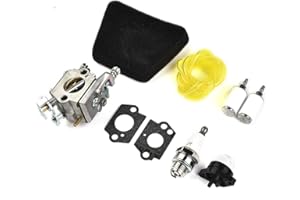 GDFNMOGO Kit carburateur avec filtre à air pour tronçonneuse Partner 351 352 370 371 390 391 401 420 422 pour McCulloch 333 335 338 435 436 438 440 441 442 444 pour Poull an 20500 2055