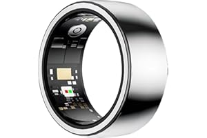 Weehomy - Anillo Inteligente para Hombre y Mujer, Anillo de Salud Impermeable con Seguimiento de frecuencia cardíaca, sueño, podómetro/oxígeno en Sangre, Compatible con iOS y Android