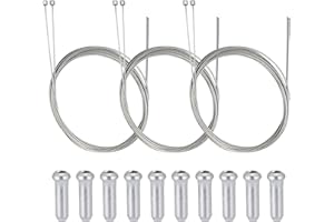 CERIOLL Cavo Del Cambio Della Bicicletta,Cavi Per Cambio Bici,Set Cavi Cambio Bicicletta,6 Pezzi Universale Cavo Del Cambio,Set Di Cavo Del Cambio,Con 10 Cappellini End,Cavo Interno Del Cavo Del Cambio MTB
