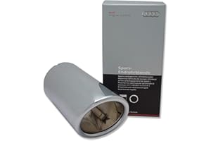 Audi 8P0 071 771 8P0071771 Sportowa osłona rury wydechowej do pojedynczej rury wydechowej lewa srebrna chromowana