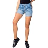 Please Shorts Donna Denim Blu Medio : Amazon.it: Abbigliamento