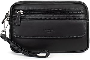 Hexagona - Pochette dragonne - Pour Homme - Collection Félin - En cuir de vachette gras