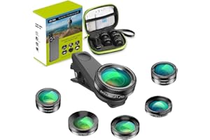 Zaktualizowana wersja Apexel 6 w 1 zestaw obiektywu do telefonu obiektyw szerokokątny + obiektyw makro + obiektyw typu rybie oko + filtr ND + filtr CPL/gwiazda klip na telefon do iPhone 8/x 7/Plus Samsung S8 Android